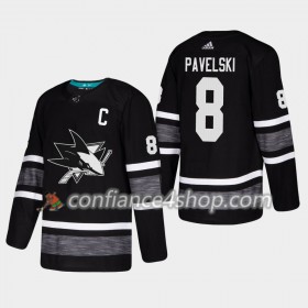 Adidas Maillot de Hockey San Jose Sharks Joe Pavelski 8 2019 All-Star Noir Authentic - Homme